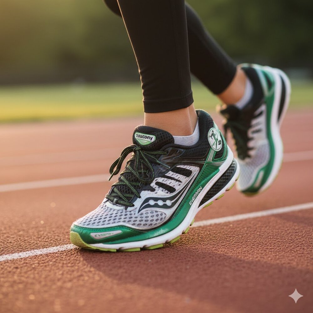Saucony Special Edition Boston Triumph ISO 2 Green Running Shoes, Size 10.5